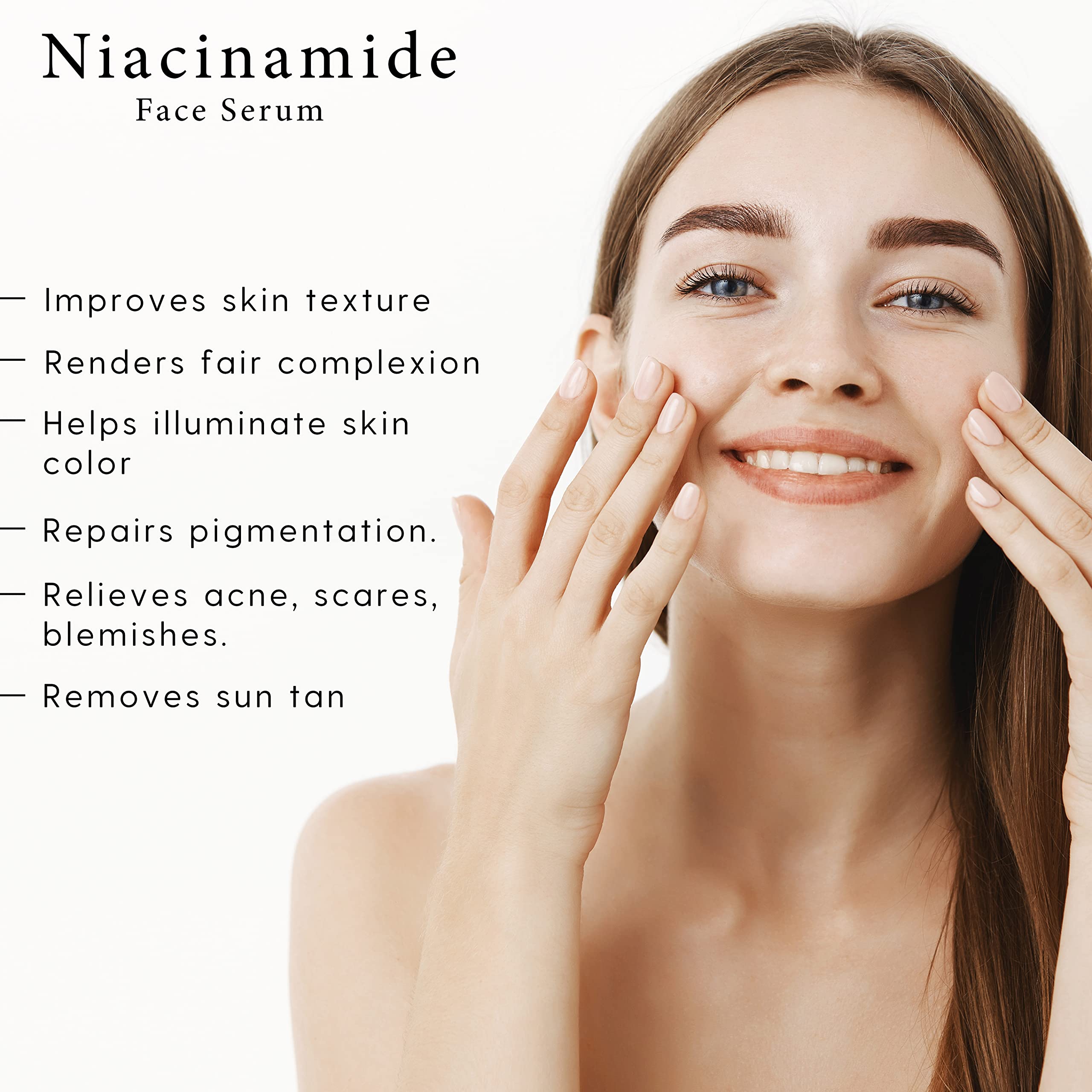 Khadi Niacinamide Vitamin B3 Face Serum with Vitamin B5 - Improves Skin Texture, Reduces Dark Spots & Hyperpigmentation, Sun Damage Protection - 30ml (Pack of 1) - Perfect for Daily Skincare Routine & Anti-Aging Treatment
