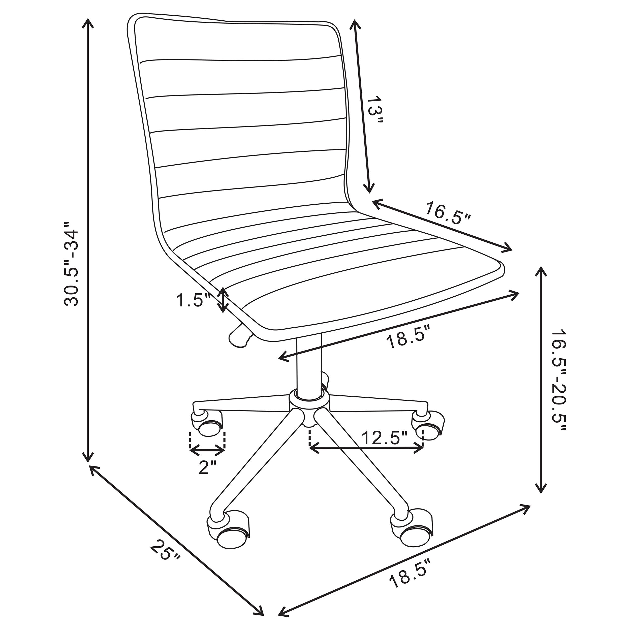 Adjustable Height Office Chair with Chrome Base - Ergonomic Black Mesh Back Coaster Furniture 800725 for Home & Office Workspace