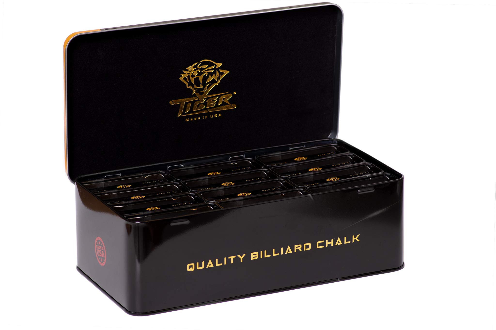 Premium Tiger Pool Cue Billiard Chalk - Blue (72-Piece Case) for Professional & Recreational Players - Perfect for Pool Halls, Bars, and Home Game Rooms
