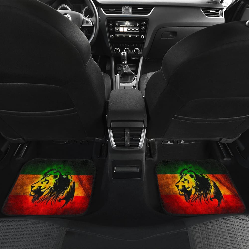 Reggae Rasta Lion Car Floor Mats - Custom Fit All-Weather Automotive Floor Liners - Perfect for Jeep, Truck & SUV Accessories - Great Gift for Music Lovers & Car Enthusiasts