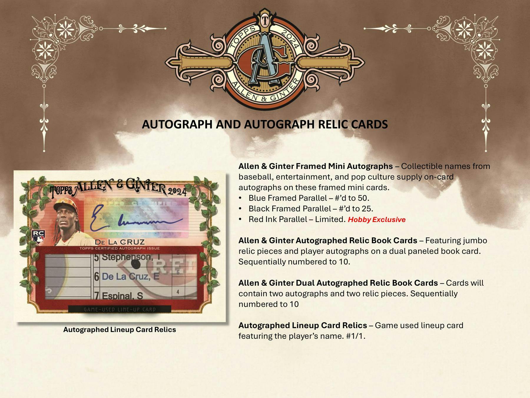 2024 Topps Allen & Ginter Baseball Cards Hobby Pack - Collectible Trading Cards for Baseball Fans & Card Collectors | Perfect for Sports Memorabilia Collections & Trading Card Games