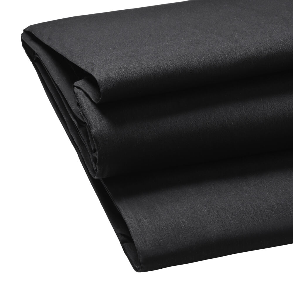 Premium 3x6m Cotton Muslin Photography Backdrop - Durable Black Fabric for Studio, Portrait & Product Photography - Perfect for Photo Shoots, YouTube Videos & Social Media Content