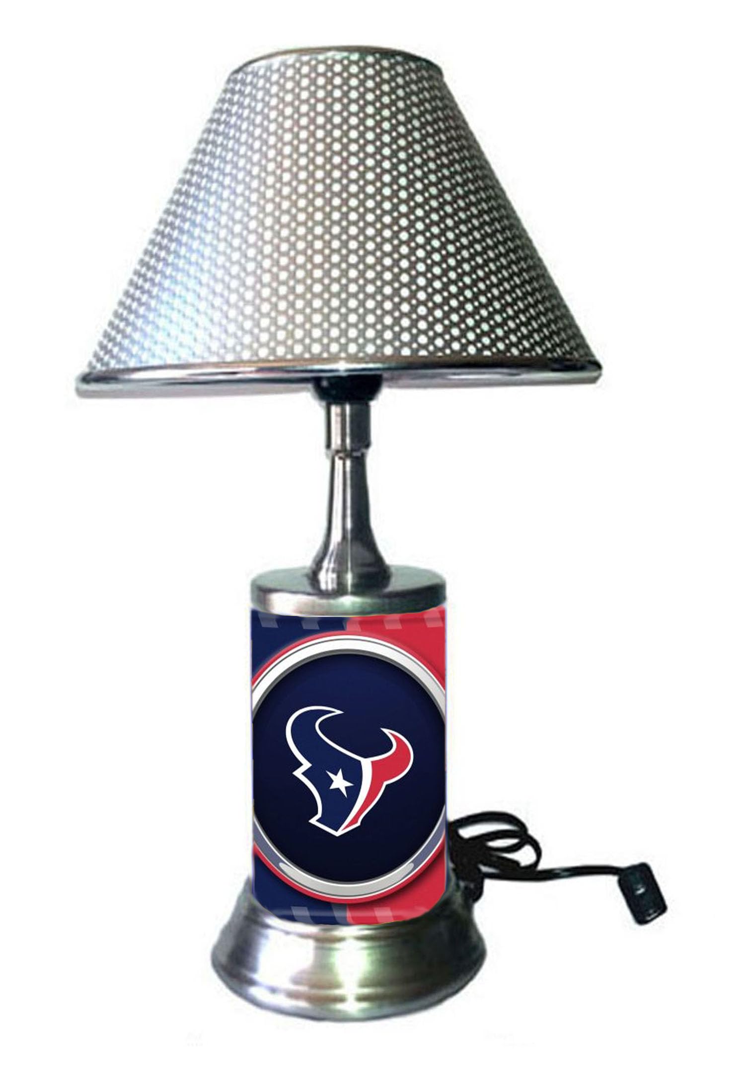 JS Sports Table Lamp with Adjustable Shade - Modern Rolled Plate Design for Bedroom, Office & Study Room - Houston Collection (Touch Control)
