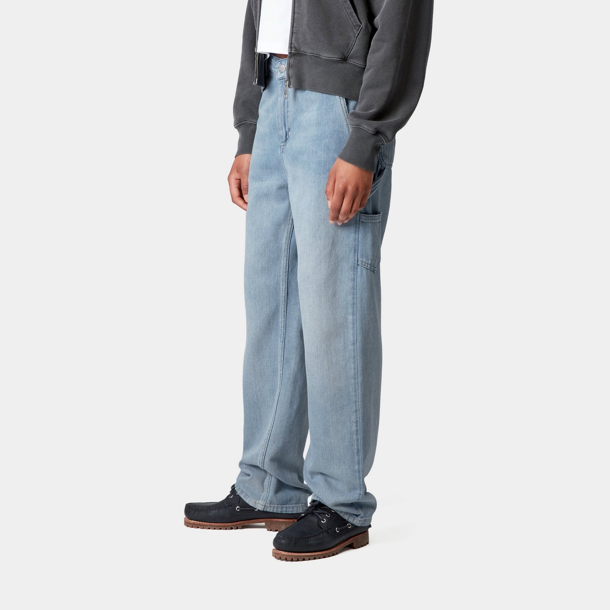 Straight Leg Pierce Denim Jeans for Women - Light Stone Washed Blue | Casual Wear, Office Outfits & Everyday Comfort