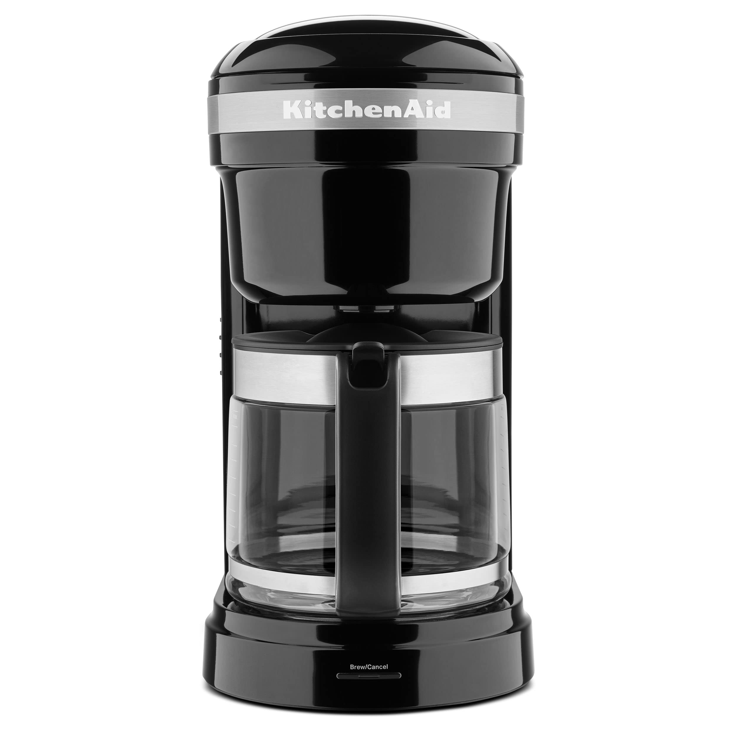 KitchenAid KCG8433 Burr Coffee Grinder & KCM1208OB 12-Cup Drip Coffee Maker with Spiral Showerhead - Onyx Black - Perfect for Home, Office, and Coffee Shop Use