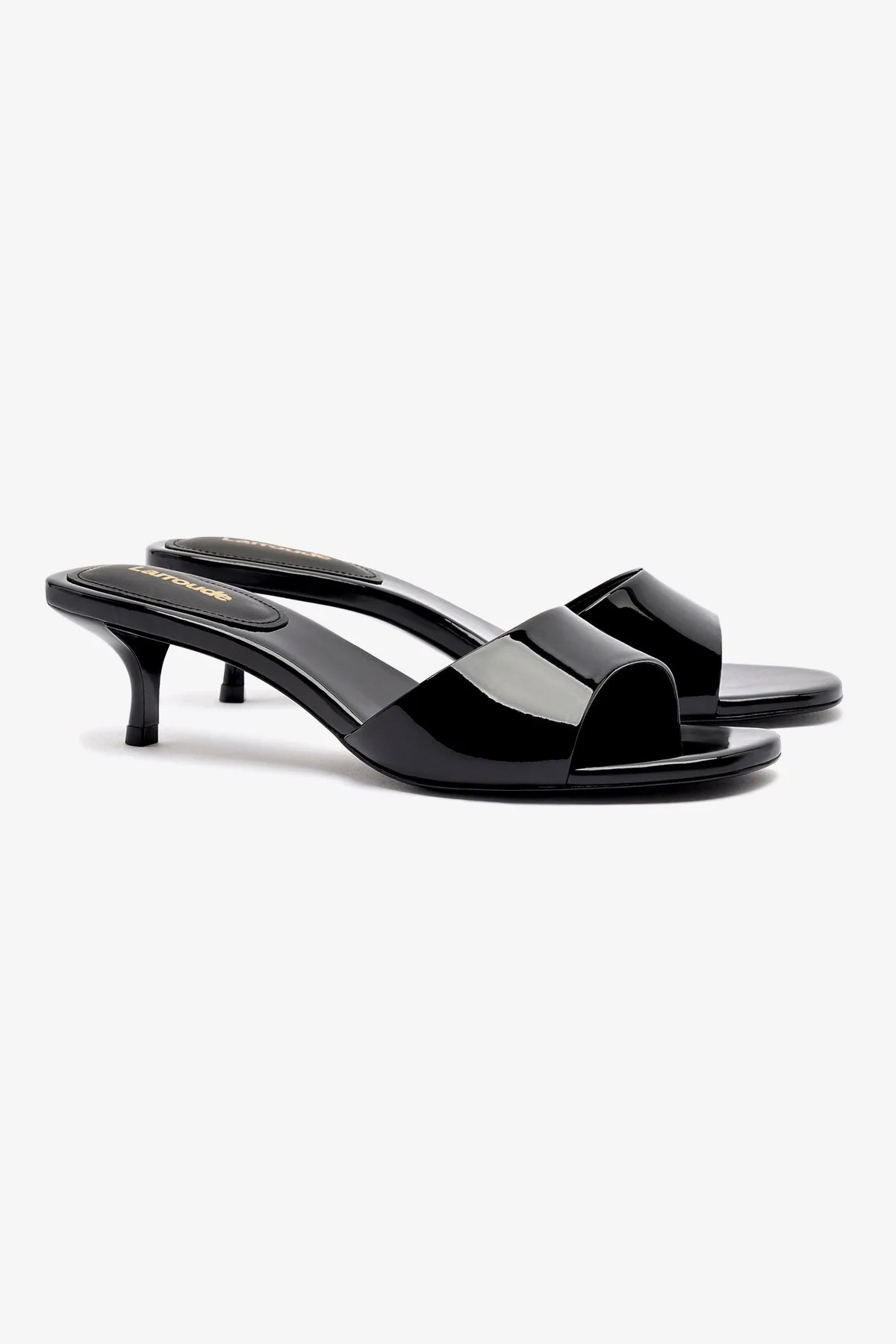 Greta Mule Black Patent Leather Women's Shoes - Elegant Pointed Toe Slip-On Pumps for Office, Party & Special Occasions