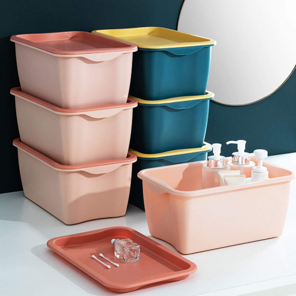 Hemoton Plastic Storage Bins with Drawers - 1PC Organizer Box for Toys, Jewelry, Office Supplies | Desktop & Shelf Storage Solution for Home & Office Organization