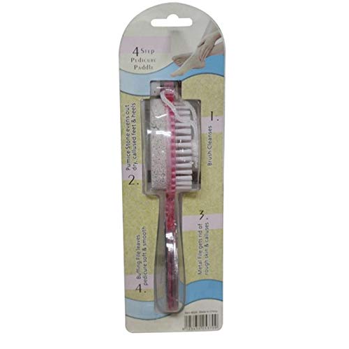 4-in-1 Multicolor Pedicure Kit with Foot File, Scrubber & Brush - 2 Pack for Smooth Feet - Perfect for Home Spa, Salon & Travel Foot Care