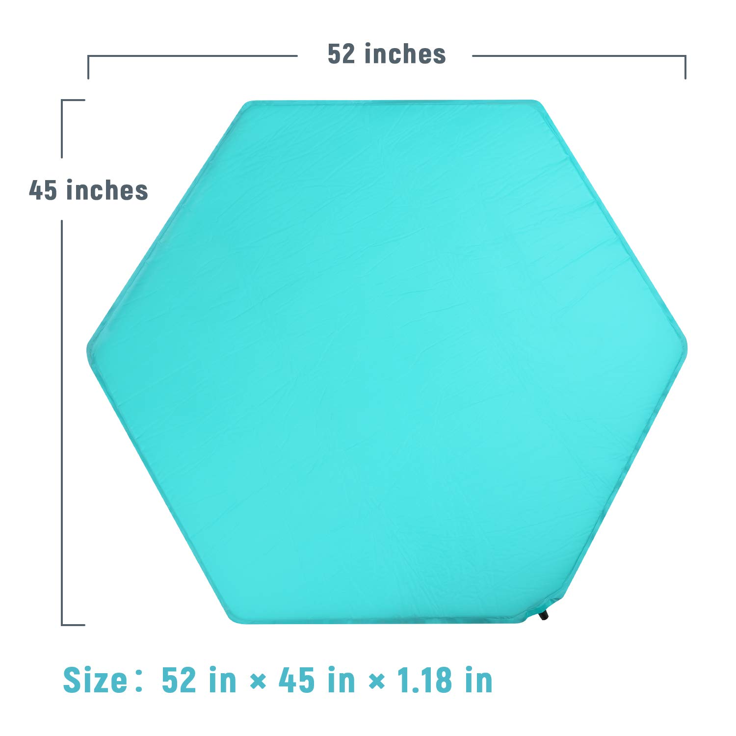 Hexagon Playpen Mat for Graco & Regalo Playards - Portable Self-Inflating Pad with Carry Bag - Perfect for Travel & Nursery