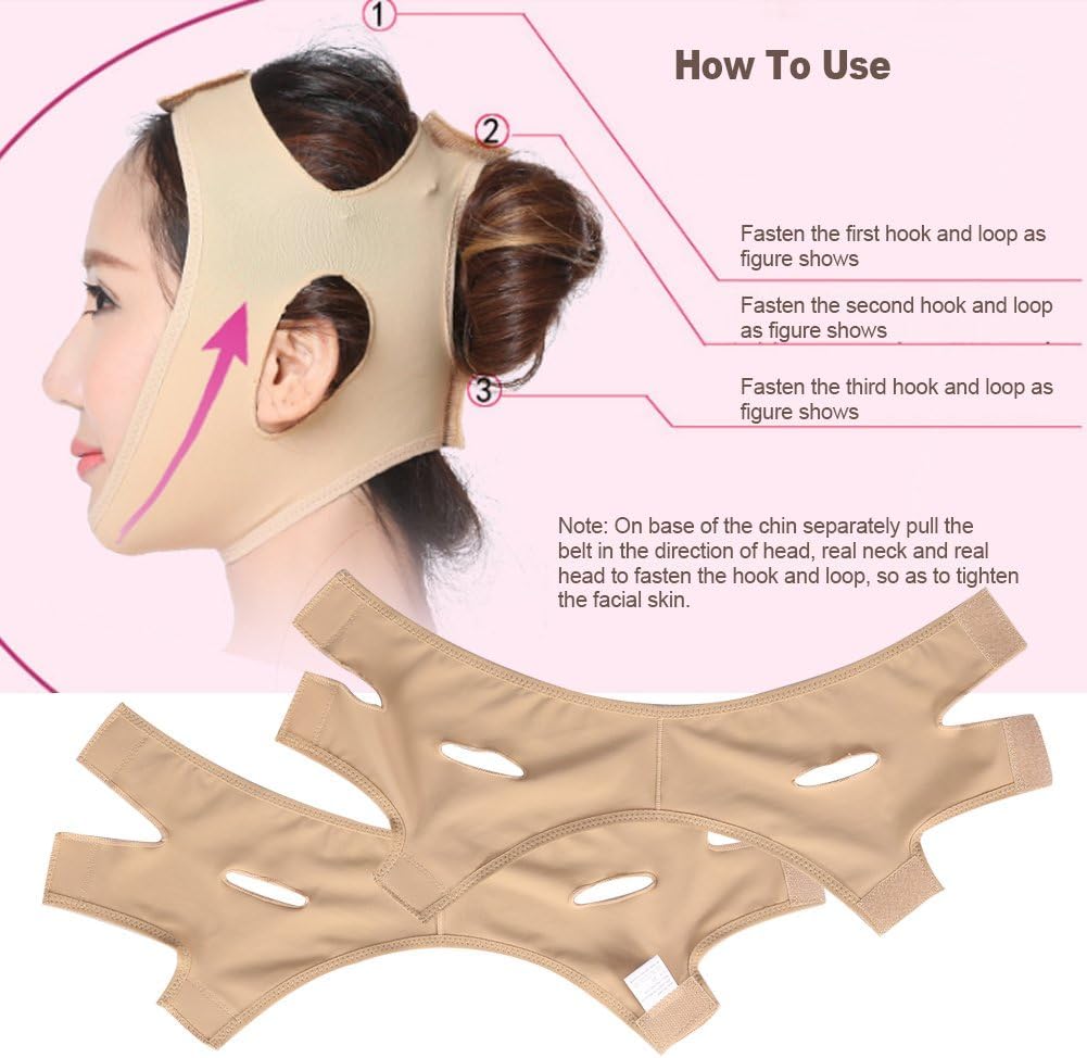 KBZONE Face Slimming Mask for Double Chin - V Line Facial Lift & Cheek Contouring for Men and Women - Anti-Aging Face Tightening Bandage - Perfect for Home Spa, Self-Care & Beauty Routine
