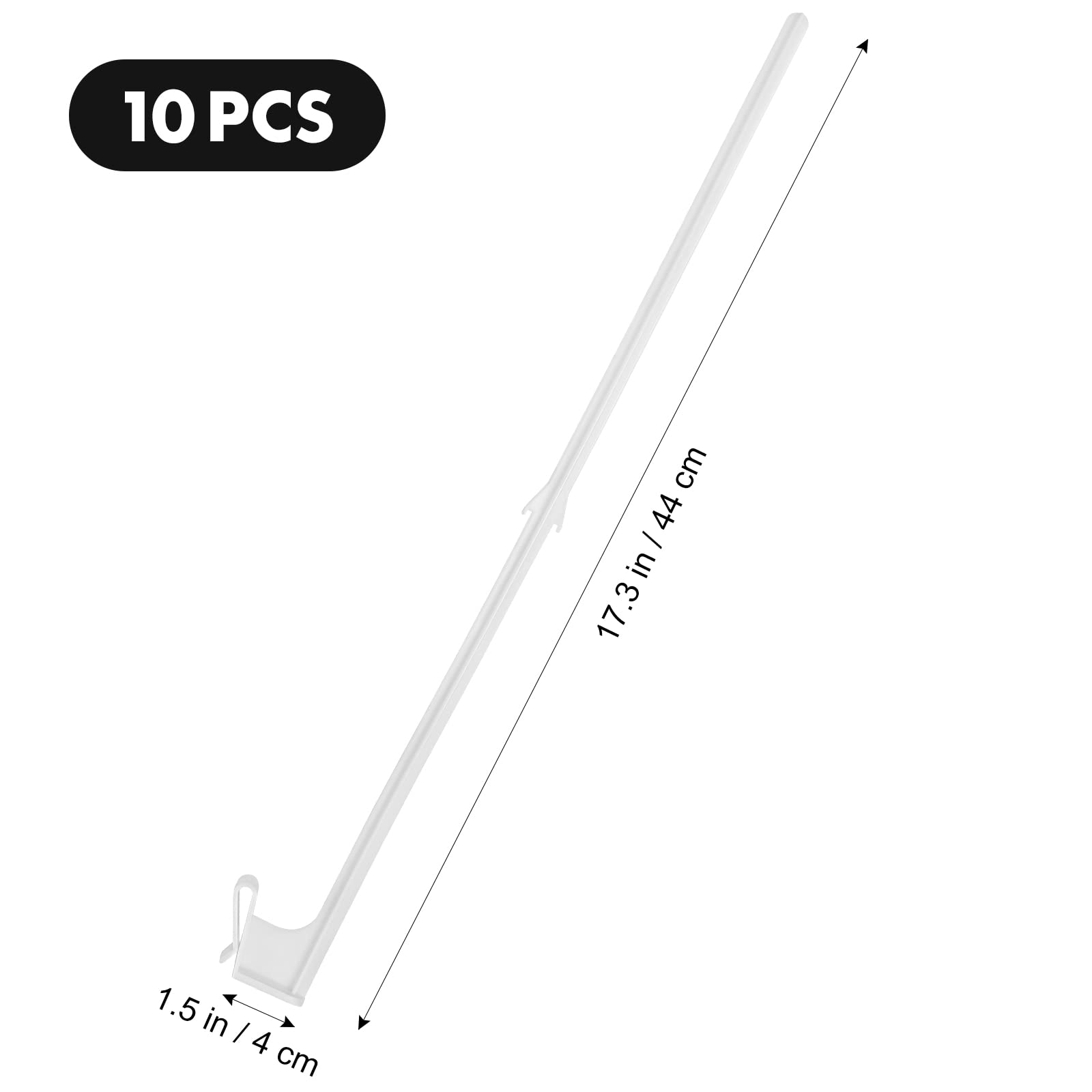 DOITOOL 10Pcs Car Flag Poles - White Vehicle Window Flag Holders for National Flags & Warning Flags | Perfect for Sports Events, Parades, and Patriotic Displays