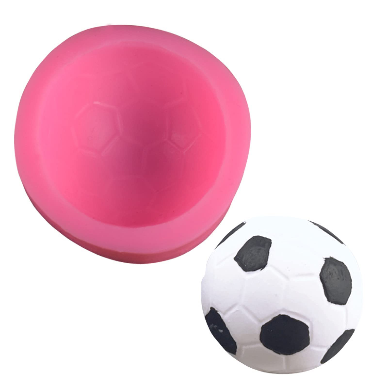 4-Piece Football Shaped Fondant Silicone Molds - Ultra Light Clay Chocolate Biscuit Baking Tools for Cake Decorating, DIY Crafts & Party Desserts