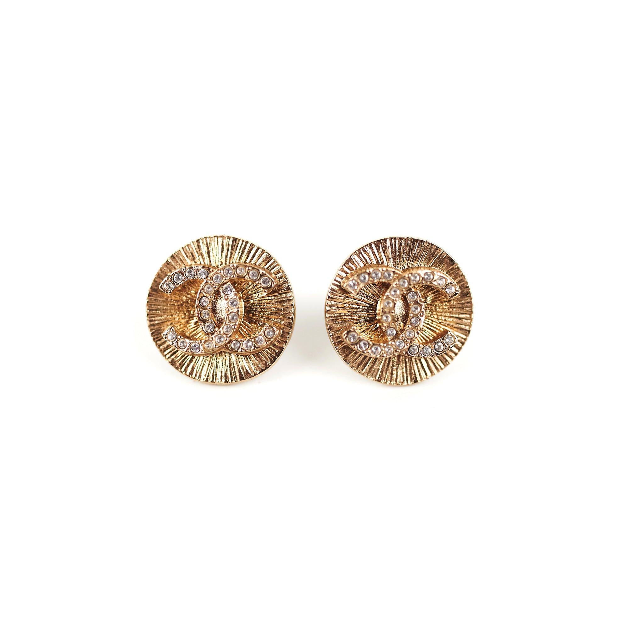 Chanel Round Gold Earrings for Women - Luxury Fashion Jewelry Gift for Birthday, Anniversary & Special Occasions | Elegant Party & Evening Wear Accessories