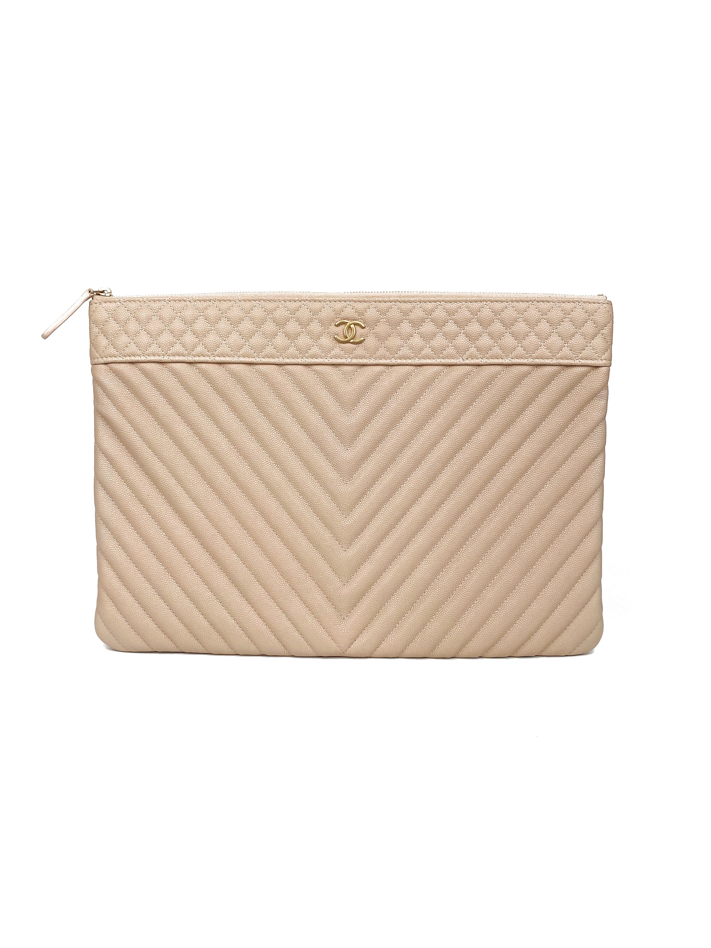 Chanel Light Pink O Case Clutch Bag - Luxury Quilted Leather Crossbody Purse for Women | Perfect for Evening Parties, Weddings & Special Occasions