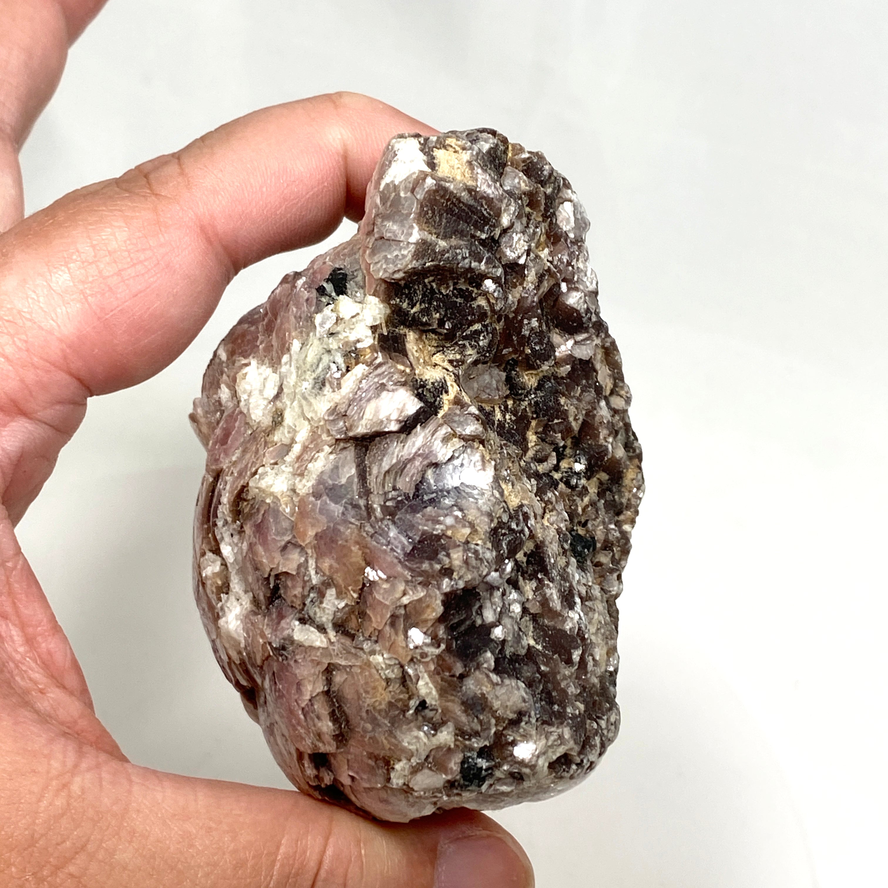 Natural Lepidolite Crystal Stone - Healing & Stress Relief | LEPC 01 | Meditation, Jewelry Making & Home Decor