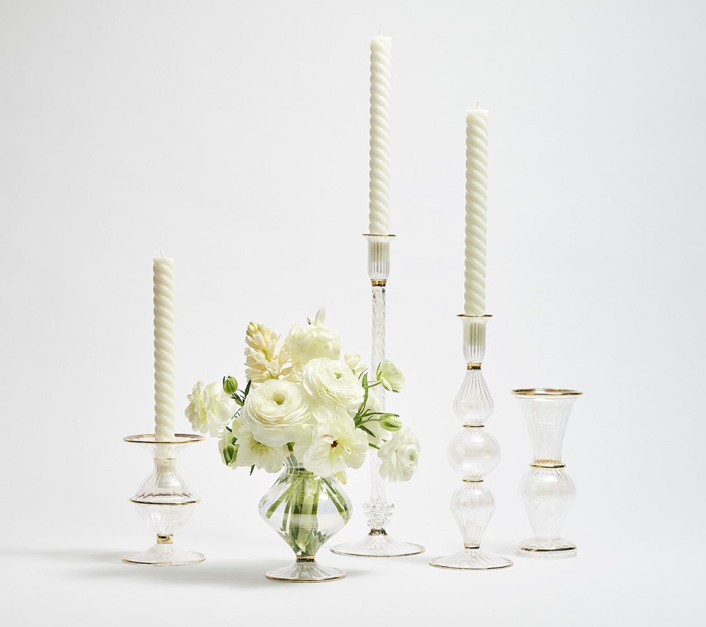 Elegant Blossom Glass Candle Holder - Perfect for Wedding Centerpieces, Home Decor & Romantic Ambiance