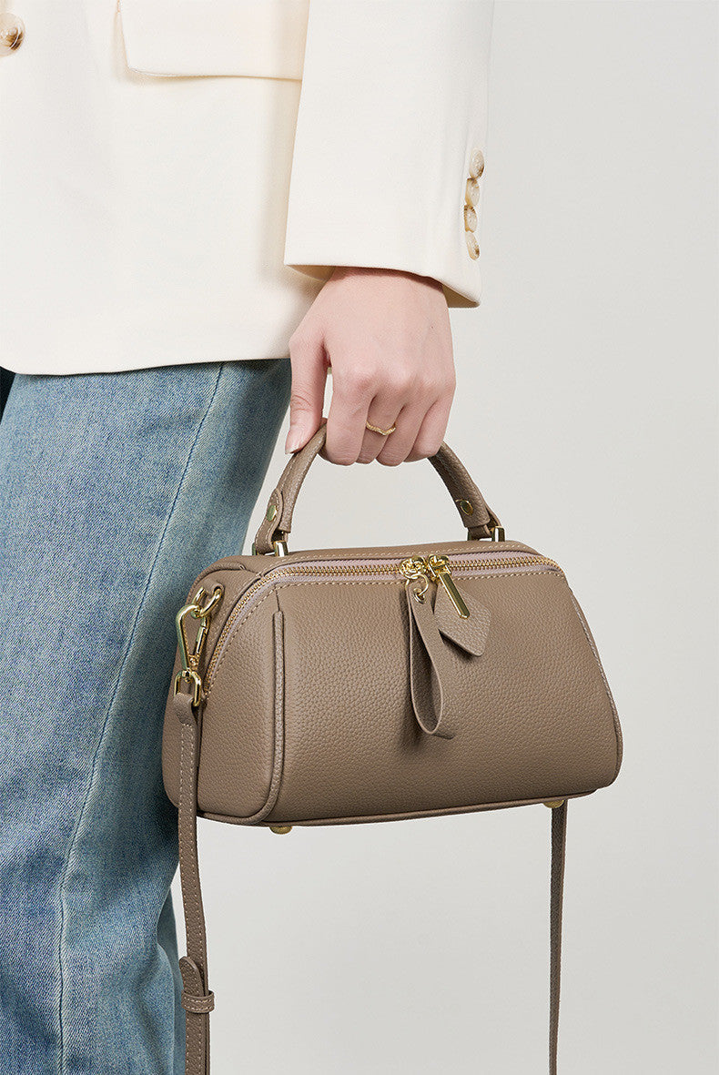 Minimalist Small Boston Bag - Stylish & Compact Crossbody Shoulder Bag for Women & Men | Perfect for Travel, Work & Everyday Use