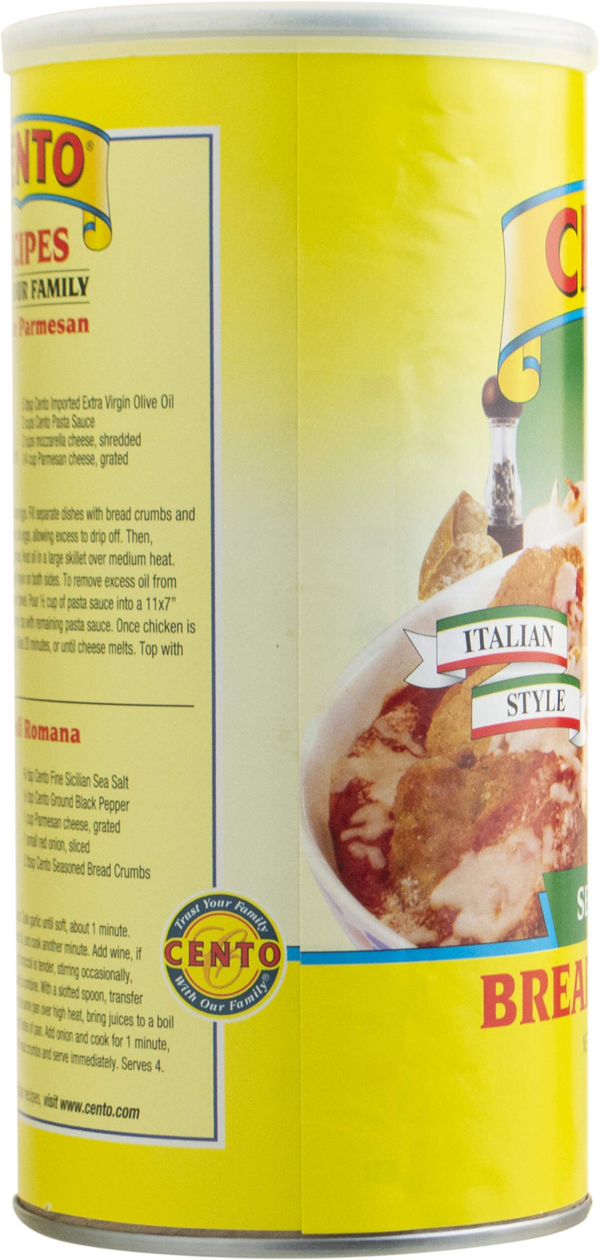 Cento Seasoned Italian Bread Crumbs - 15oz Cans (Pack of 12) | Perfect for Meatballs, Chicken Cutlets & Italian Cooking | Premium Panko-Style Breadcrumbs for Baking & Frying
