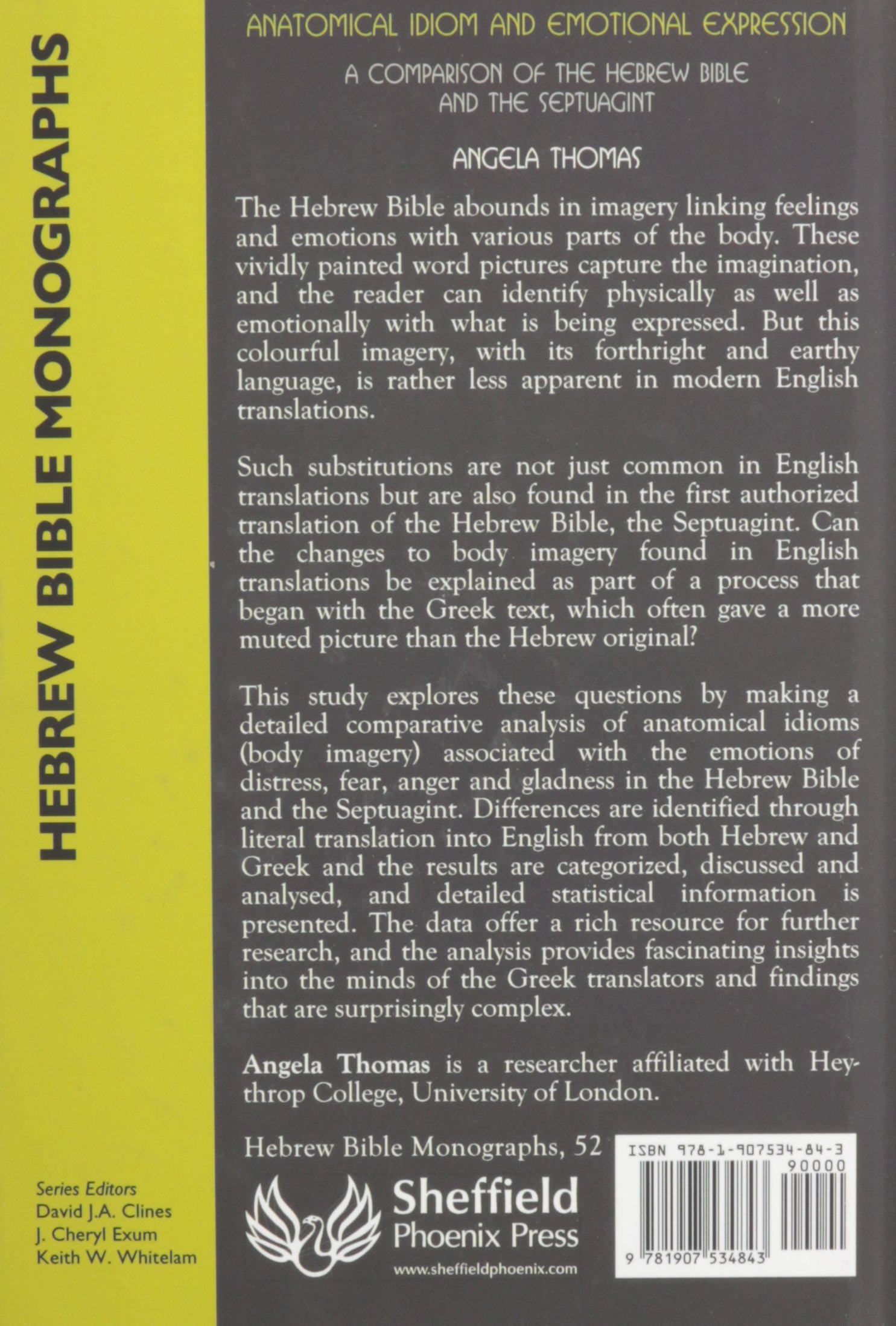 Anatomical Idiom and Emotional Expression: Hebrew Bible vs Septuagint Comparison | Biblical Studies Book for Scholars & Theology Students | Perfect for Academic Research & Ancient Text Analysis