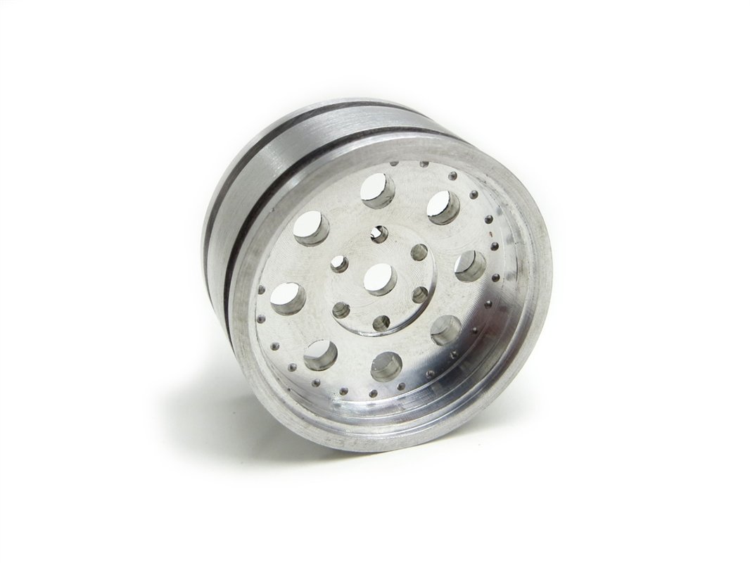8Trax Micro Crawler Wheels - 4 Pack Silver Alloy RC Car Wheels for Off-Road Crawling & Rock Racing | Durable Upgrade Parts for 1/10 Scale RC Vehicles