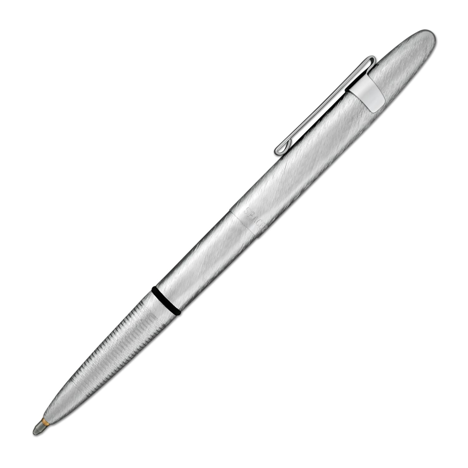 Fisher Space Pen Bullet Ballpoint Pen - Brushed Chrome with Clip - Compact & Refillable for Travel, Outdoor Adventures & Everyday Writing