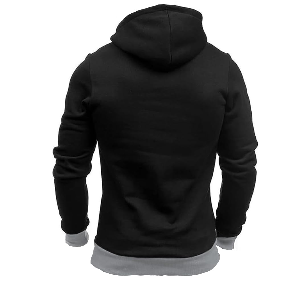 Men's Hip Hop Dance Jogger Hoodie - Full Zip Running Sweatshirt with Long Sleeves for Casual & Athletic Wear - Perfect for Street Dance, Gym Workouts & Outdoor Jogging