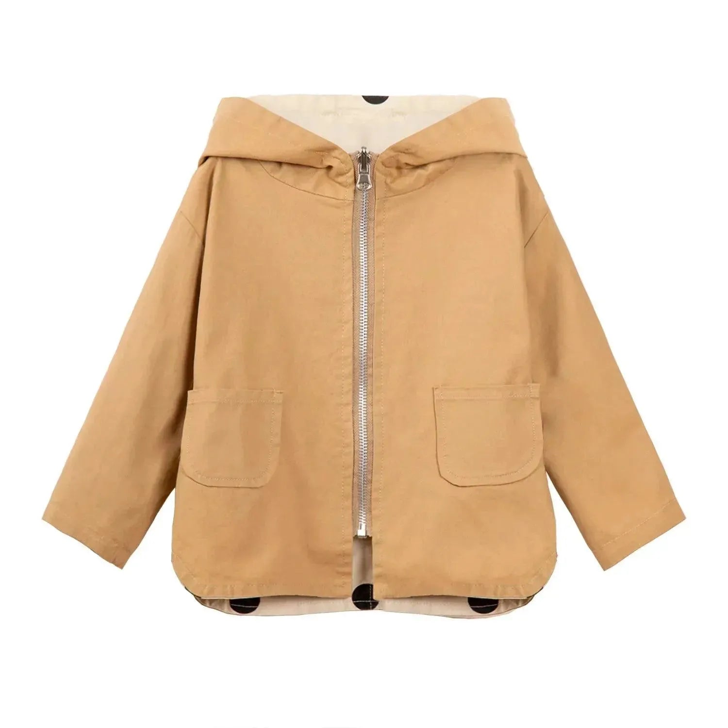 Stylish Polka Dot Kids Jacket for Boys & Girls - Waterproof Windbreaker for Outdoor Play, School & Cold Weather