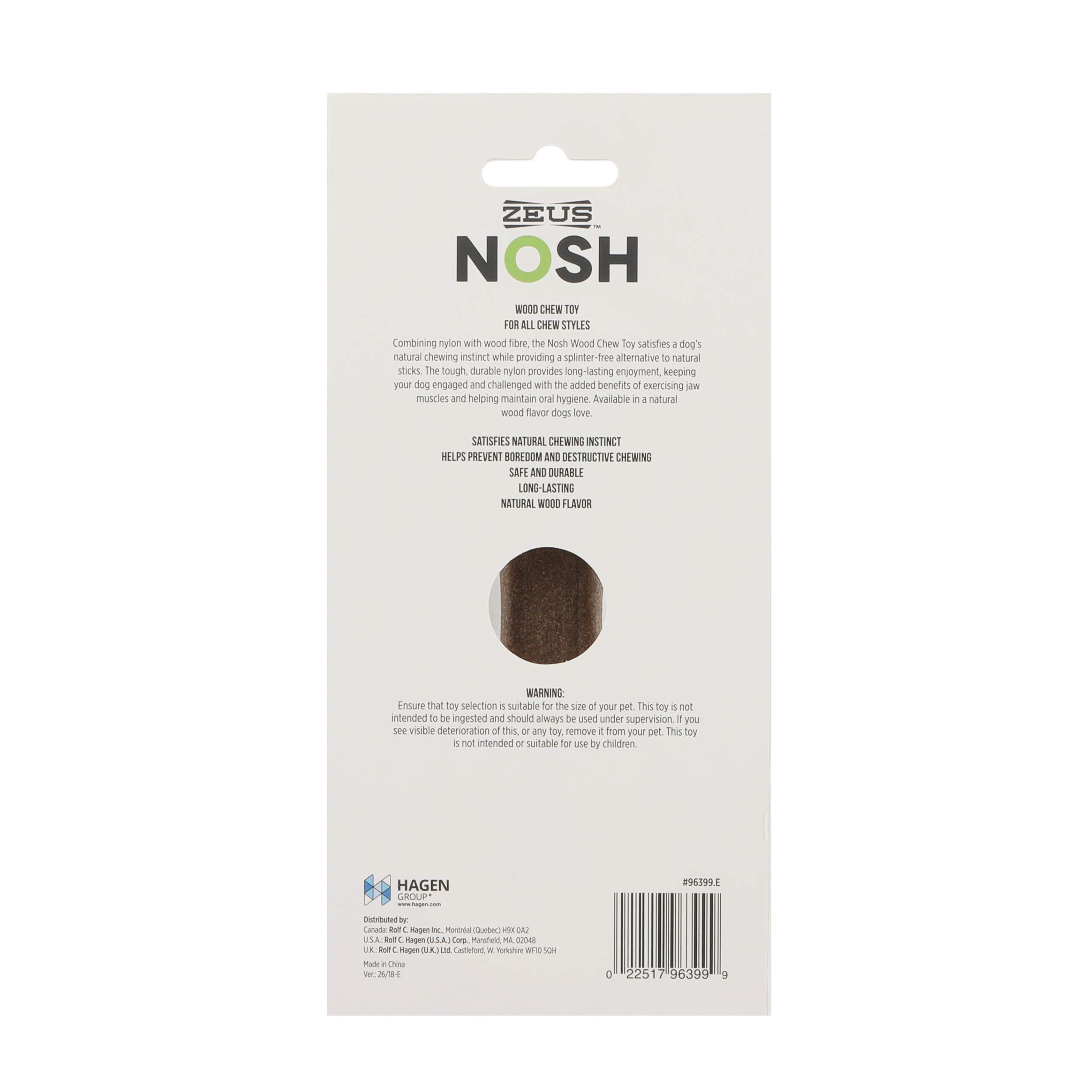 ZEUS Nosh Timber Wood Dog Chew Bones - Natural Long-Lasting Chew Toys for Small Dogs | Safe Wooden Dental Treats for Puppies & Teething - Perfect for Indoor Play & Outdoor Adventures