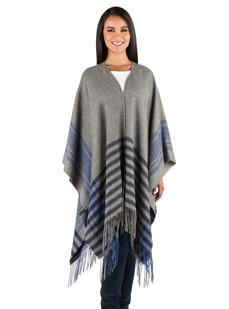 Inca Fashions - 100% Baby Alpaca Wool Women's Kimono Style Shawl Wrap - Soft Warm Blanket Scarf for Winter, Travel, and Home Coziness