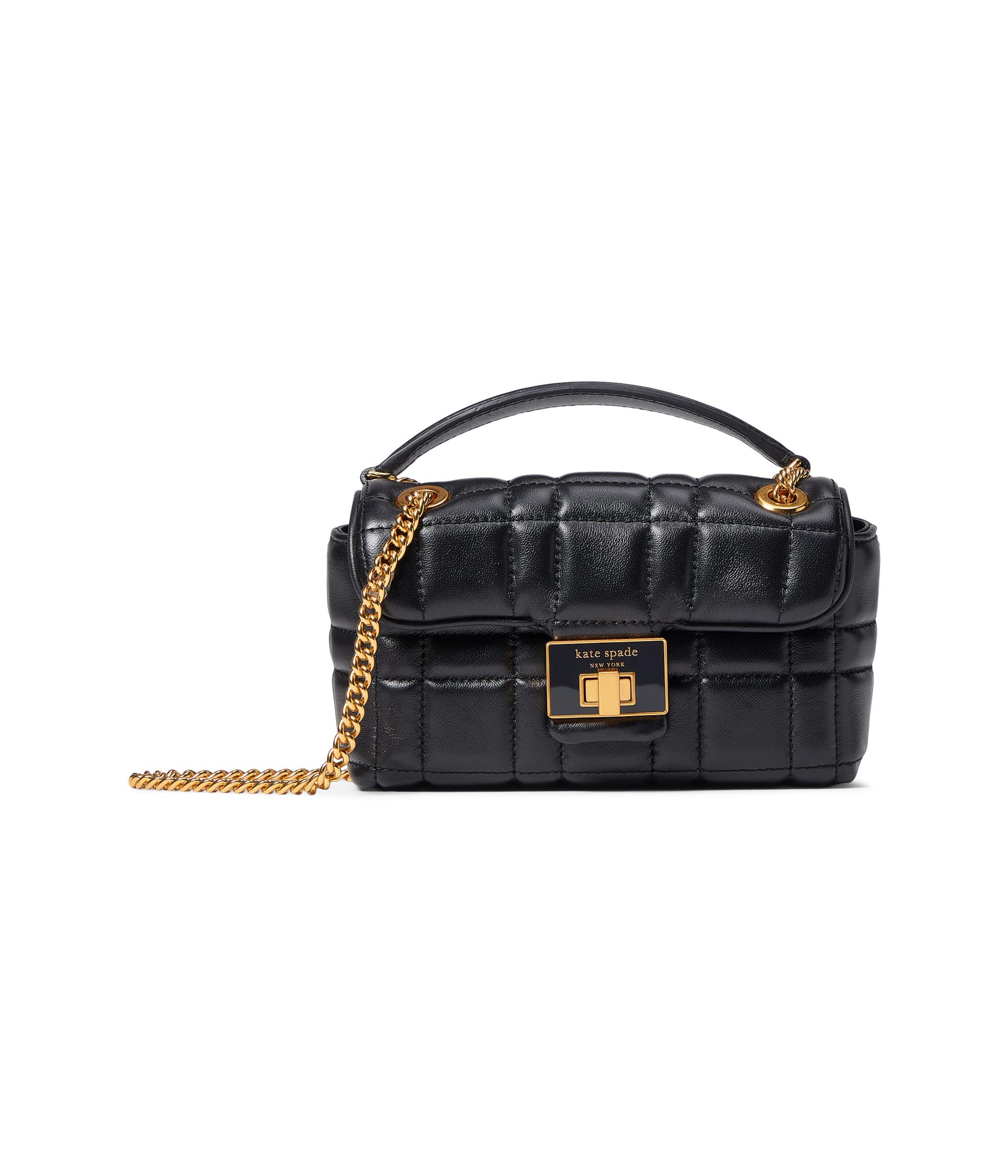 Kate Spade New York Evelyn Quilted Leather Small Shoulder Crossbody Bag for Women | Fashionable & Lightweight Purse for Everyday Use, Work, and Date Night