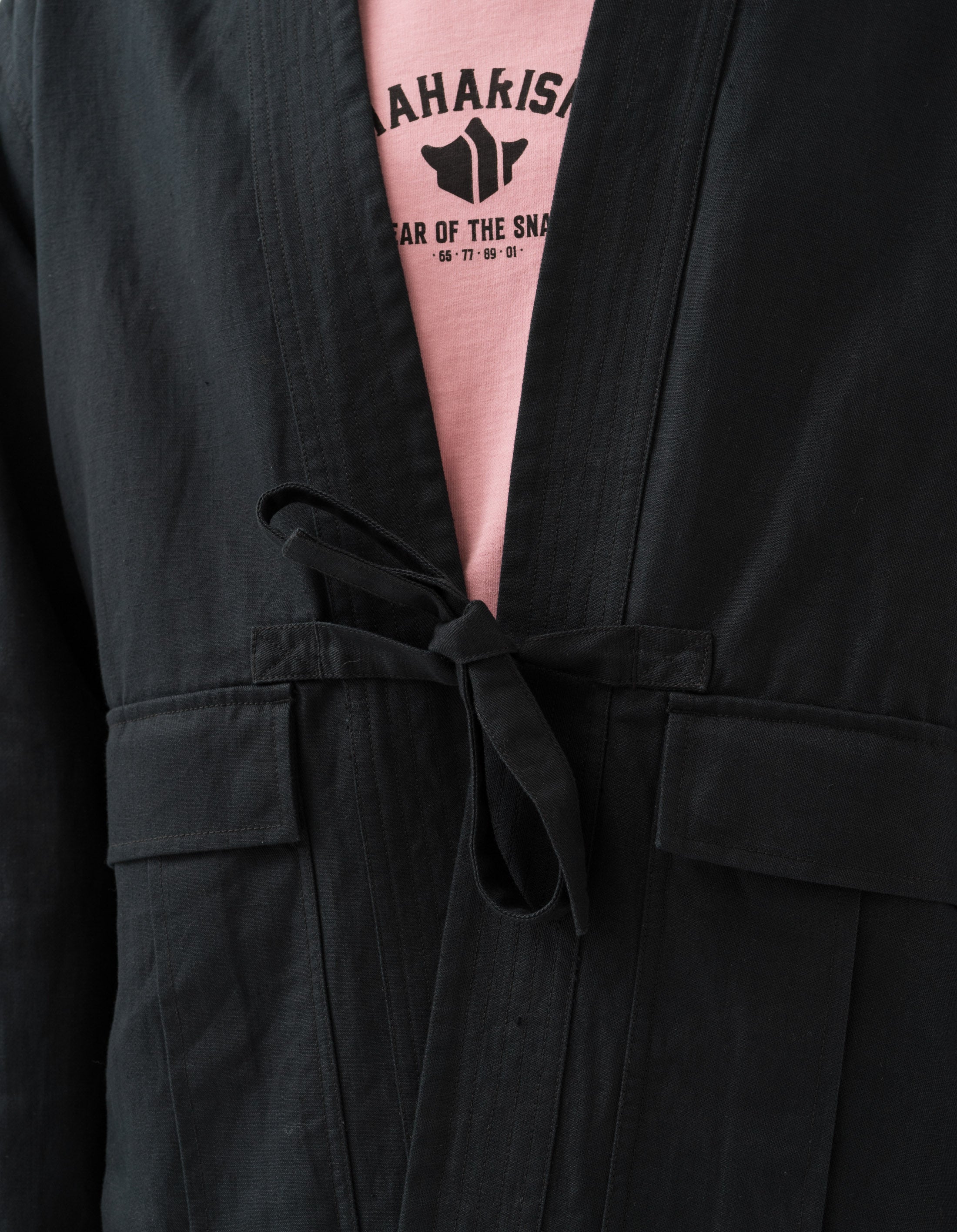 Premium 6028 Hemp Cargo Hanten Jacket for Men - Eco-Friendly Black Workwear Jacket - Perfect for Outdoor Work, Casual Wear & Street Style Fashion