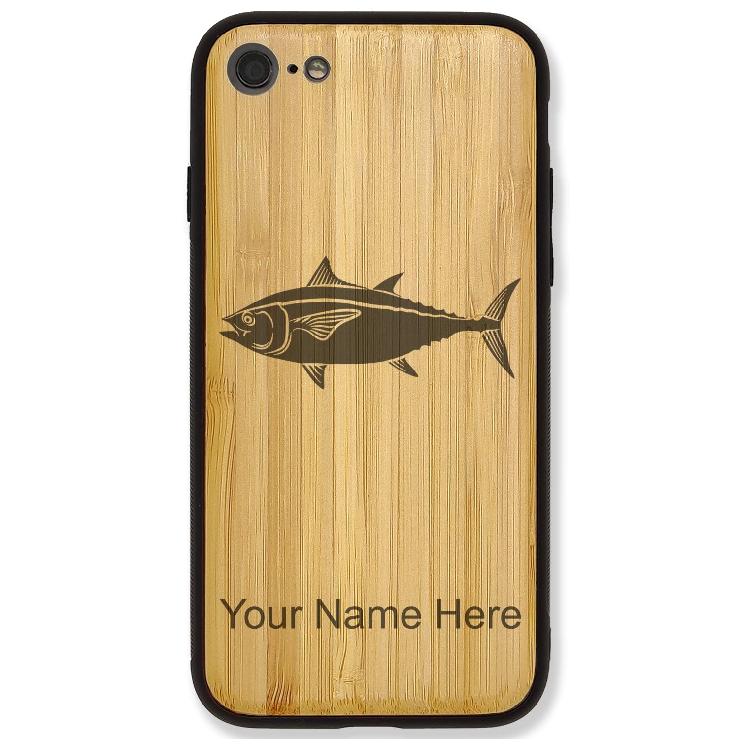 Premium Bamboo Phone Case for iPhone 7 Plus & 8 Plus - Custom Engraving, Durable Protection | Perfect for Outdoor Adventures, Office Use & Daily Commute