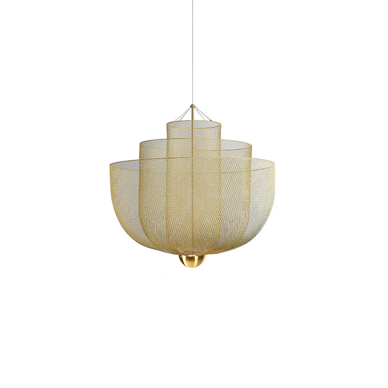 Elegant Meshmatics Crystal Chandelier - Modern Ceiling Light Fixture for Dining Room, Living Room & Bedroom | Energy Efficient LED Lighting for Home Decor