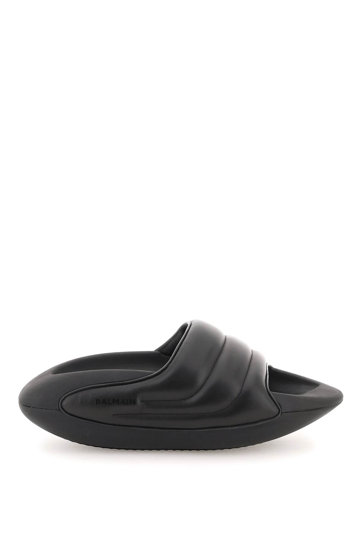 Balmain 'B It' Quilted Leather Slides for Women - Luxury Designer House Slippers for Home & Lounging