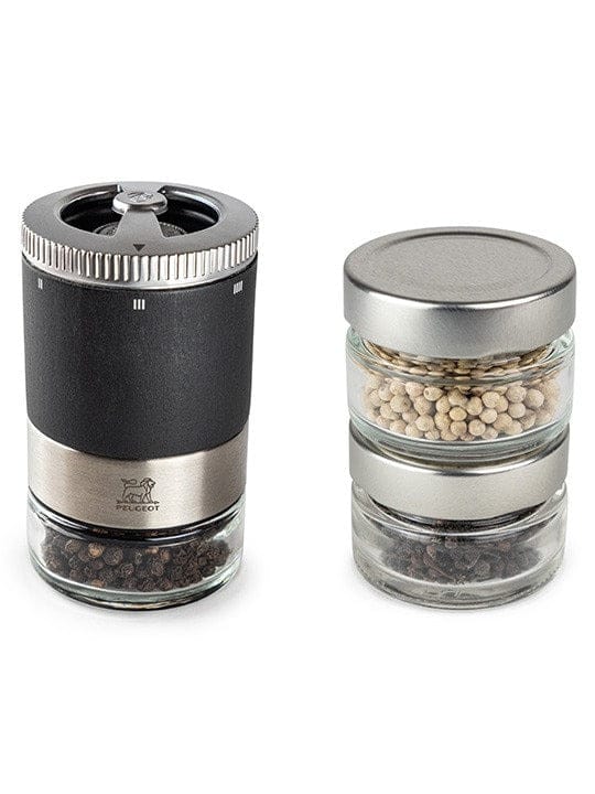 Peugeot MAESTRO Pepper Mill Set with 3 Premium Pepper Varieties - Perfect for Gourmet Cooking, Fine Dining & Kitchen Gifting
