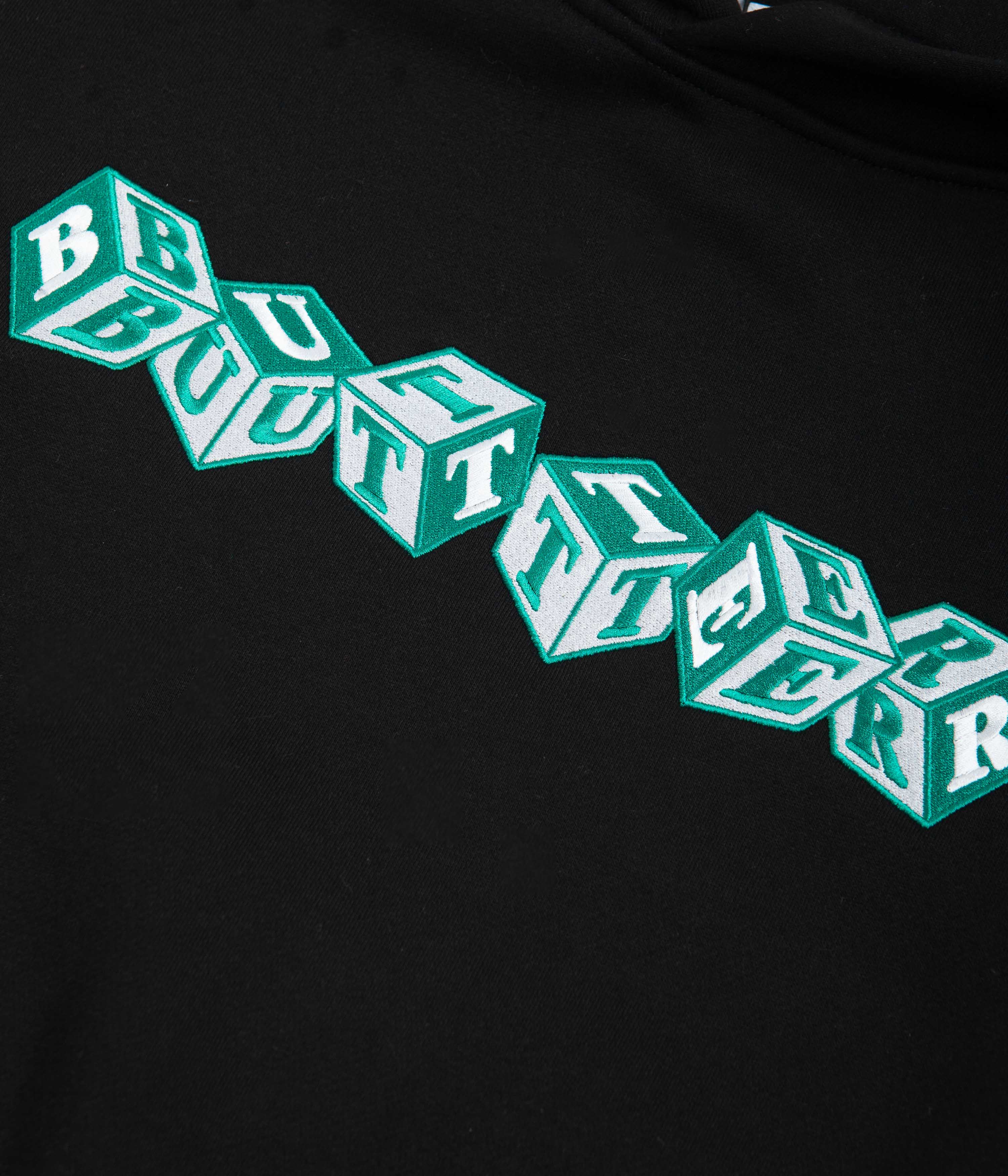 Butter Goods Cubes Embroidered Hoodie - Black | Streetwear Fashion for Men & Women | Perfect for Casual Outfits and Urban Style