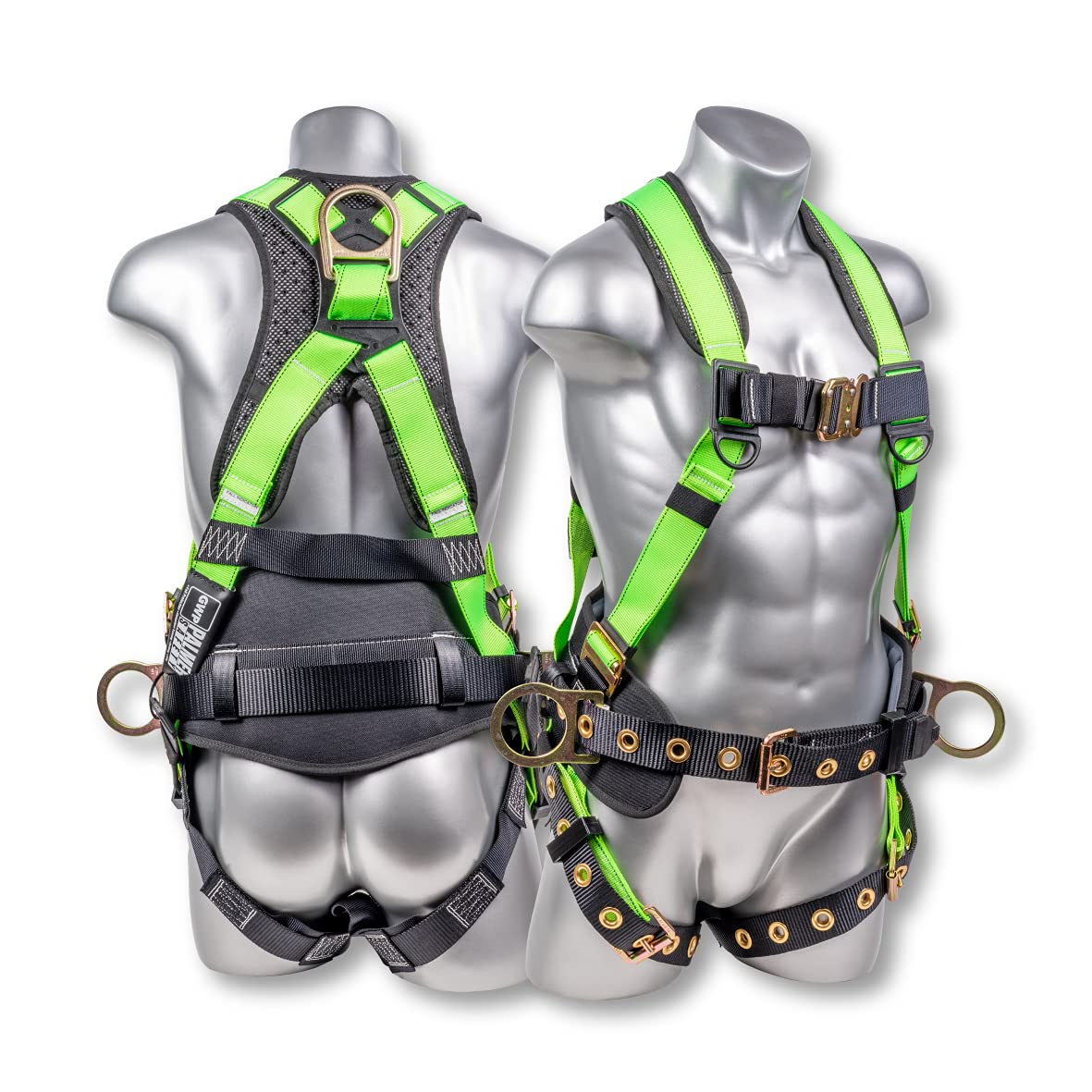 Palmer Safety Hammerhead 5-Point Safety Harness with Back Padding, QCB Chest Buckle & Tongue Buckle Leg Straps - OSHA Approved Fall Protection Gear for Construction, Roofing & Industrial Work