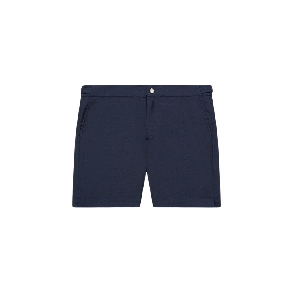 FRESCOBAL CARIOCA Rio Tailored Shorts for Men - Premium Cotton Mid-Rise Casual Shorts in Midnight Navy - Perfect for Summer, Beach, and Outdoor Activities