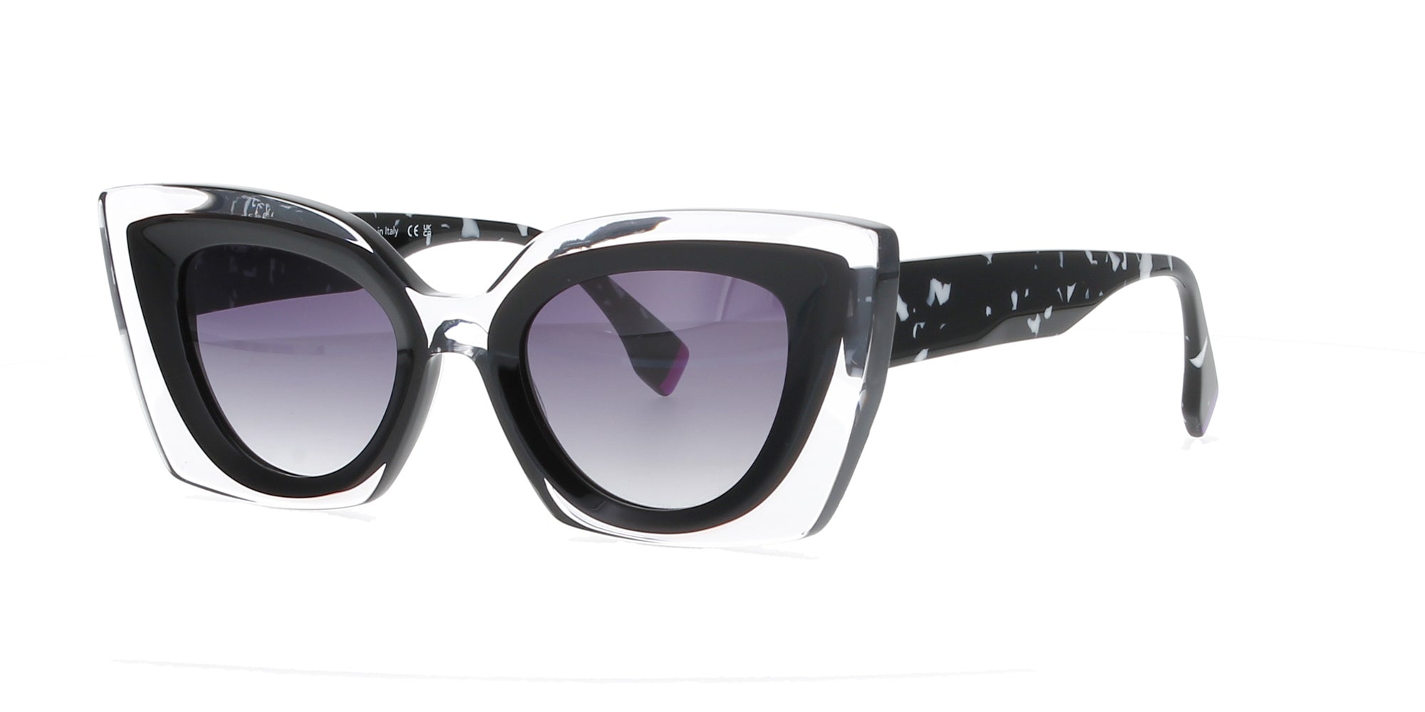 Black-Transparent/Grey Gradient