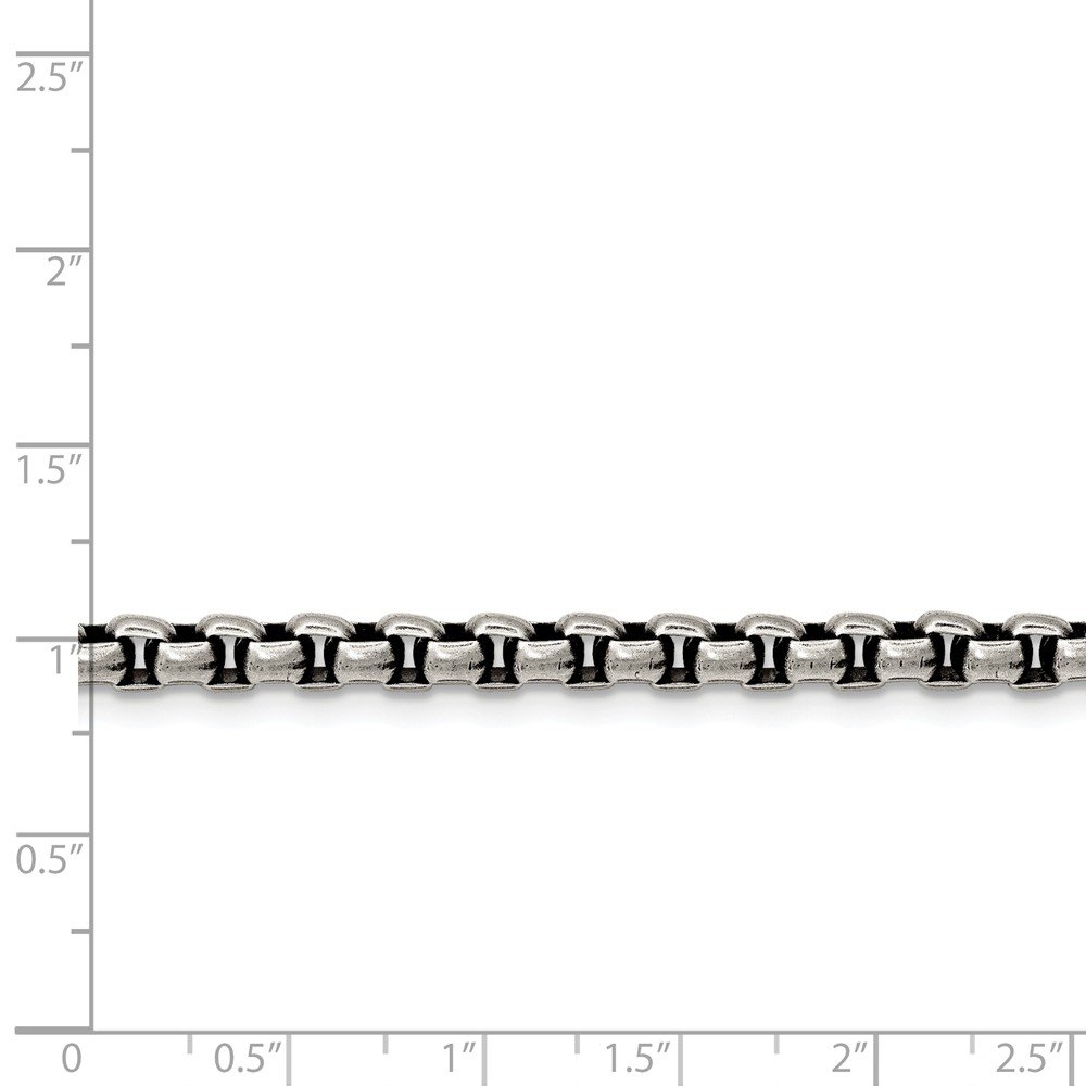 Premium 3.9mm Solid Stainless Steel Rounded Box Chain Necklace with Secure Lobster Clasp - Durable Jewelry for Men & Women, Perfect for Everyday Wear, Gifts, and Special Occasions
