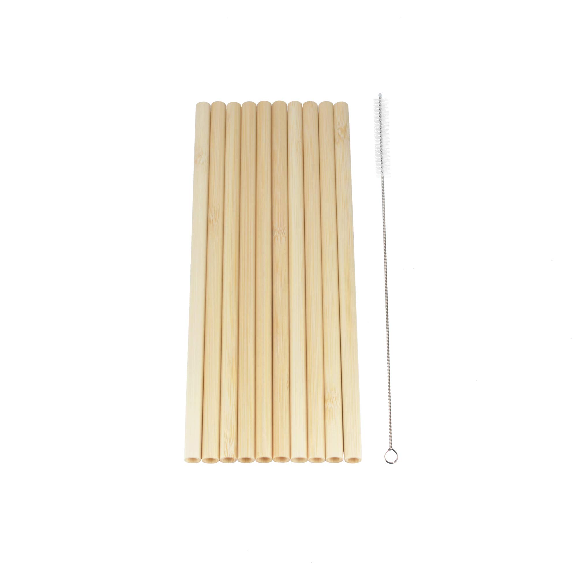 BambooMN Reusable Bamboo Drinking Straws Set of 300 | 7.87