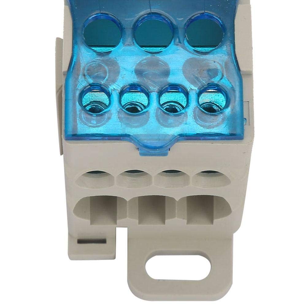 Din Rail Terminal Block Distribution Box - Universal Electric Wire Connector & Power Junction Box for Industrial Control Panels and Electrical Wiring Systems - Perfect for Home Automation, Solar Power, and DIY Electrical Projects