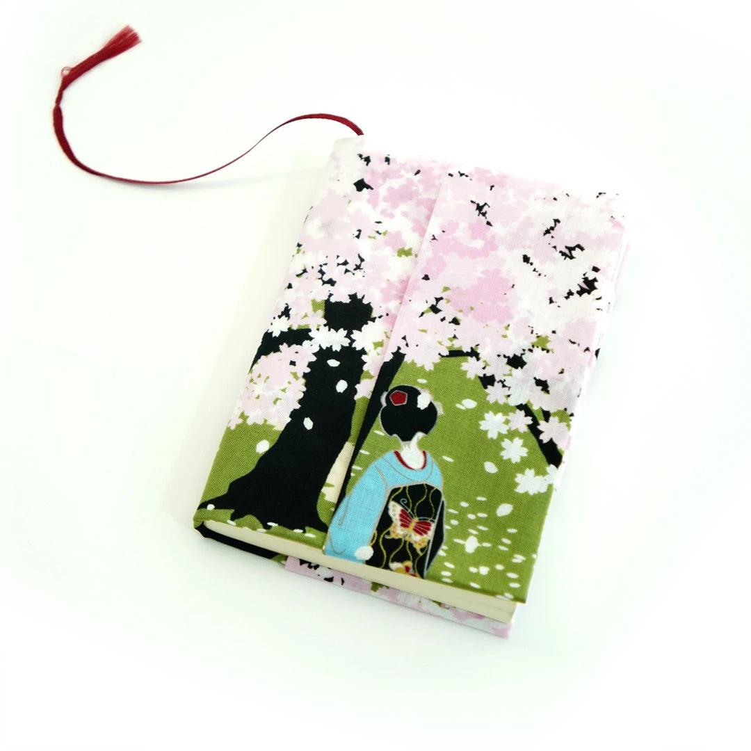Premium Kyo Yuzen Dyed Tenugui Towel - Japanese Hand Towel with Cherry Blossom & Maiko Design | Authentic Kyoto Craftsmanship | Perfect for Home Decor, Gift & Cultural Experience