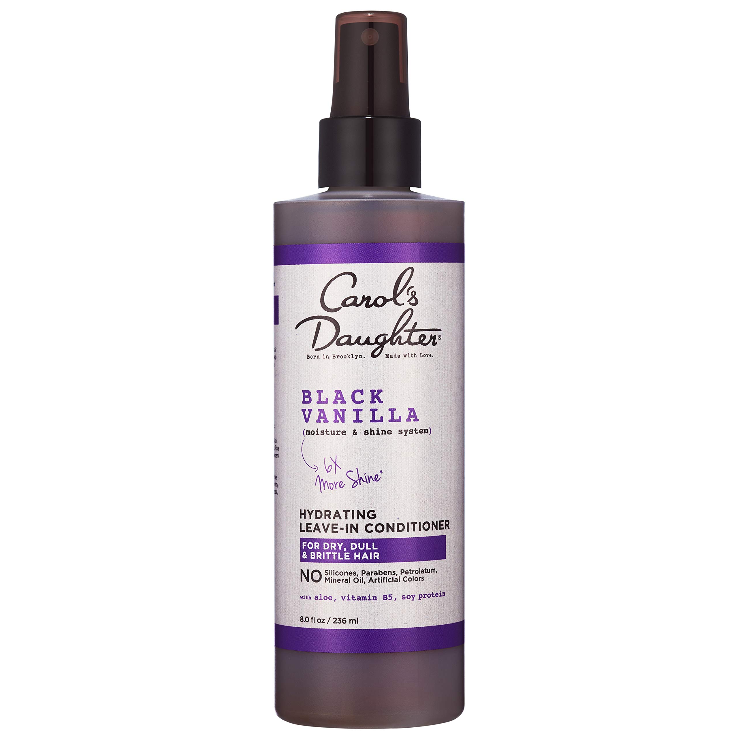 Carol’s Daughter Black Vanilla Sulfate-Free Hair Care Set - Hydrating Shampoo, Conditioner & Leave-In Spray for Dry, Damaged, Natural Curly Hair - Infused with Shea Butter, Aloe & Rosemary - Perfect for Daily Moisturizing & Revitalizing Curls at Home or Salon