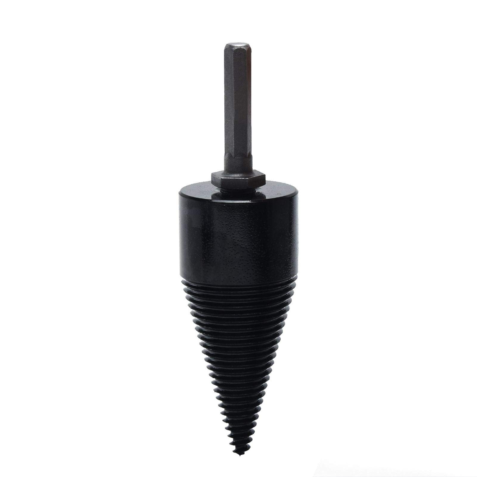 UXELY High Speed Wood Splitter Drill Bit - Hex Shank Firewood Splitting Tool for Electric Drills | Perfect for Firewood Preparation, Camping & Woodworking Projects