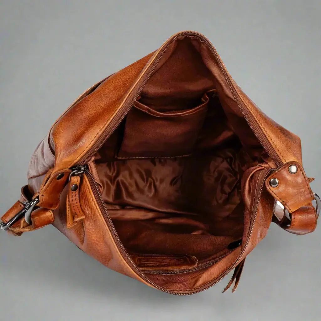 Premium Genuine Leather Shoulder Bag for Women - Stylish Crossbody Purse with 2 Secure Zip Pockets | Perfect for Work, Travel & Everyday Use