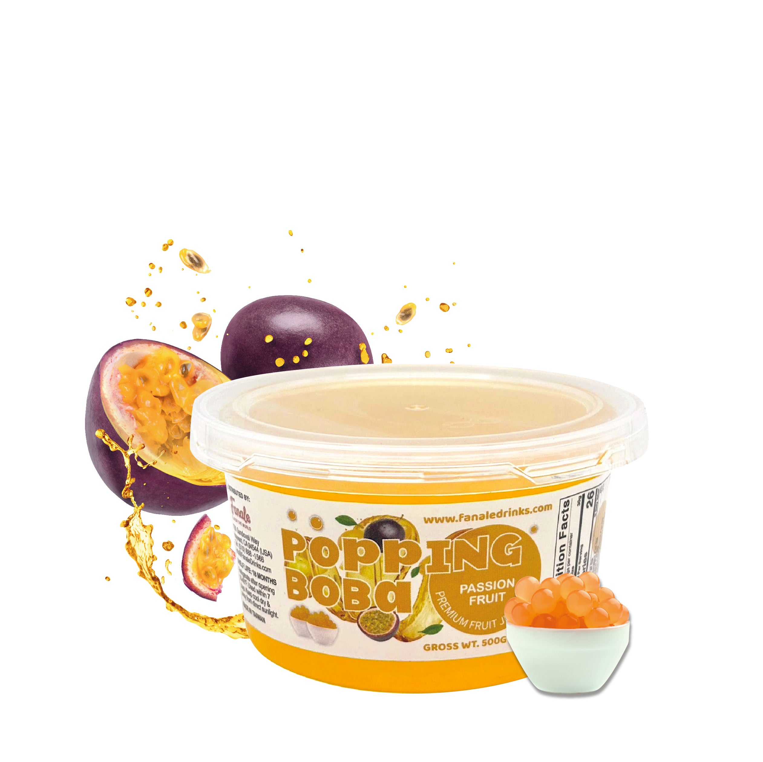 Premium Popping Bursting Boba Juice Balls (1 lb Tub) - Tapioca Pearls for Bubble Tea, Desserts, Smoothies & DIY Drinks - Chewy & Flavorful Topping