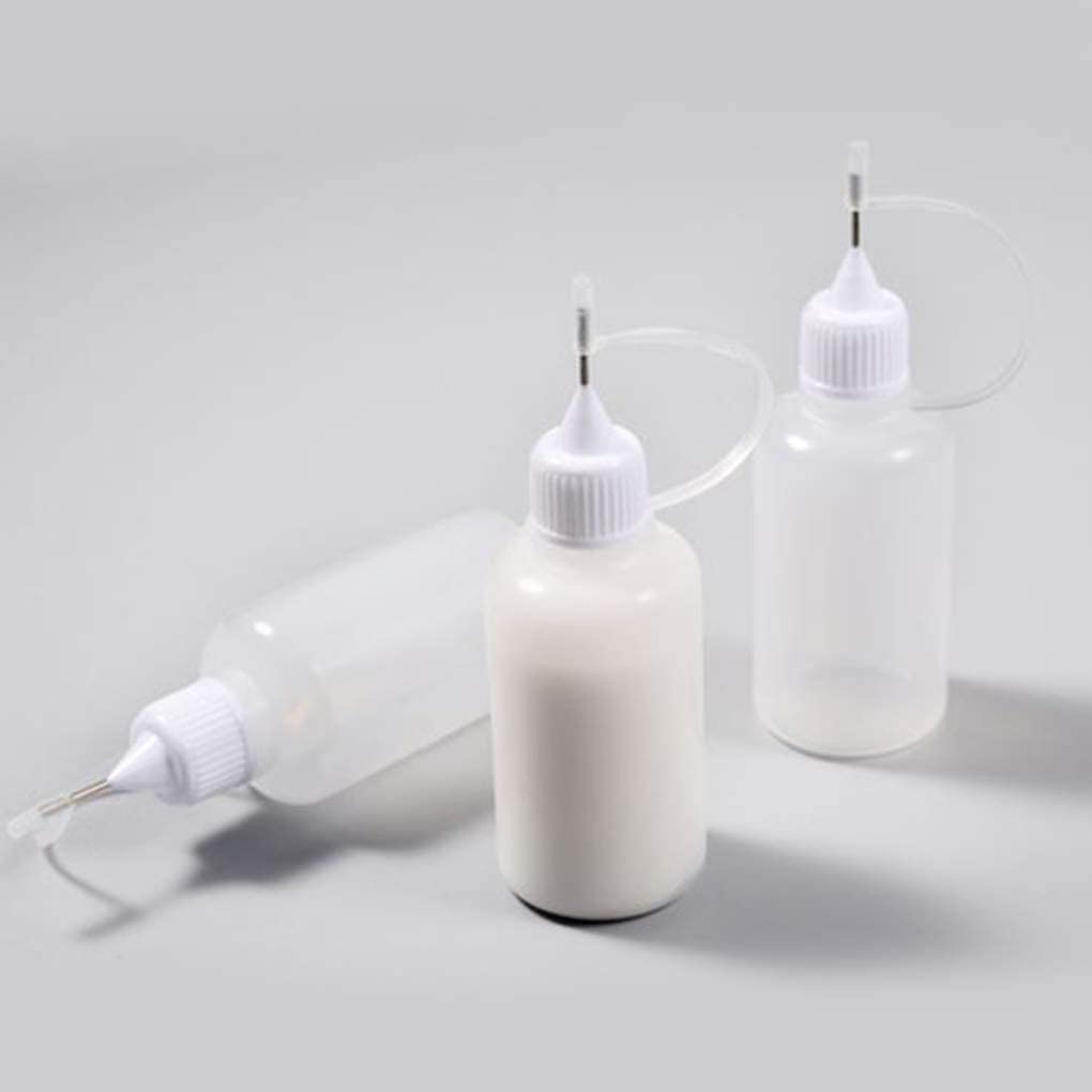 30ml Empty Glue Bottle with Precision Needle Tip - Refillable Applicator for Paper Quilling, DIY Crafts, Scrapbooking - Durable Plastic Glue Dispenser for Art Projects & Home Decor