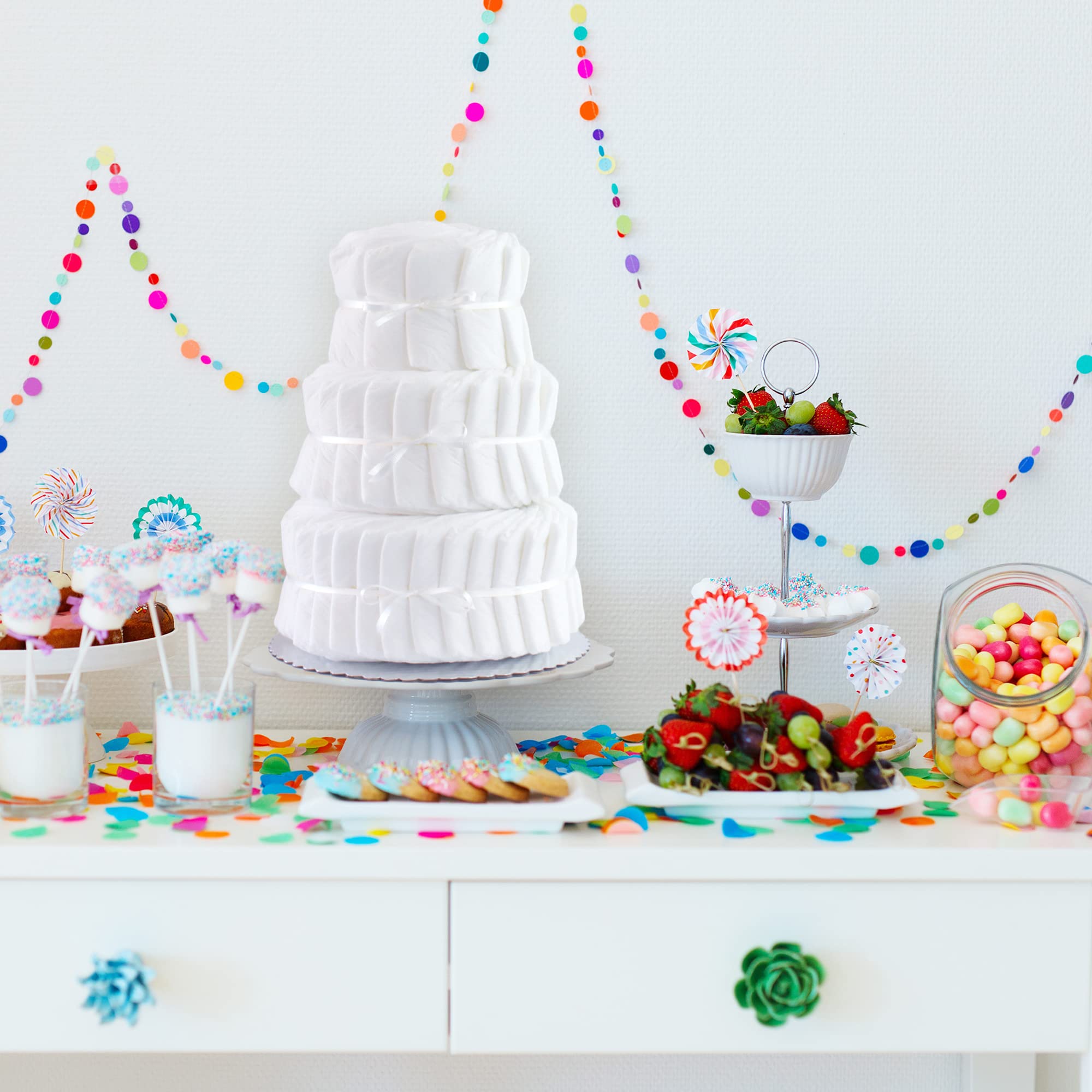 DIY 3-Tier Plain Diaper Cake Kit - 60 Premium Diapers for Baby Showers, Gender Reveals & Nursery Decorations