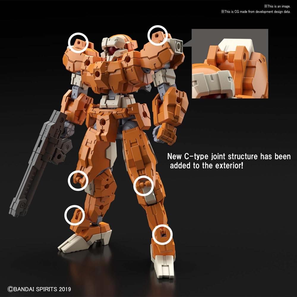 Bandai 30 Minutes Missions 30MM #24 eEXM-21 Rabiot Orange Plastic Model Kit - Easy Snap-Together Mecha for Beginners & Collectors - Perfect for Display, Customization & Sci-Fi Dioramas